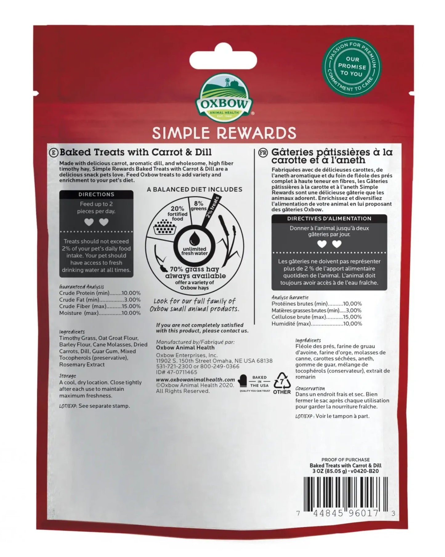 Oxbow Simple Rewards Carrot & Dill