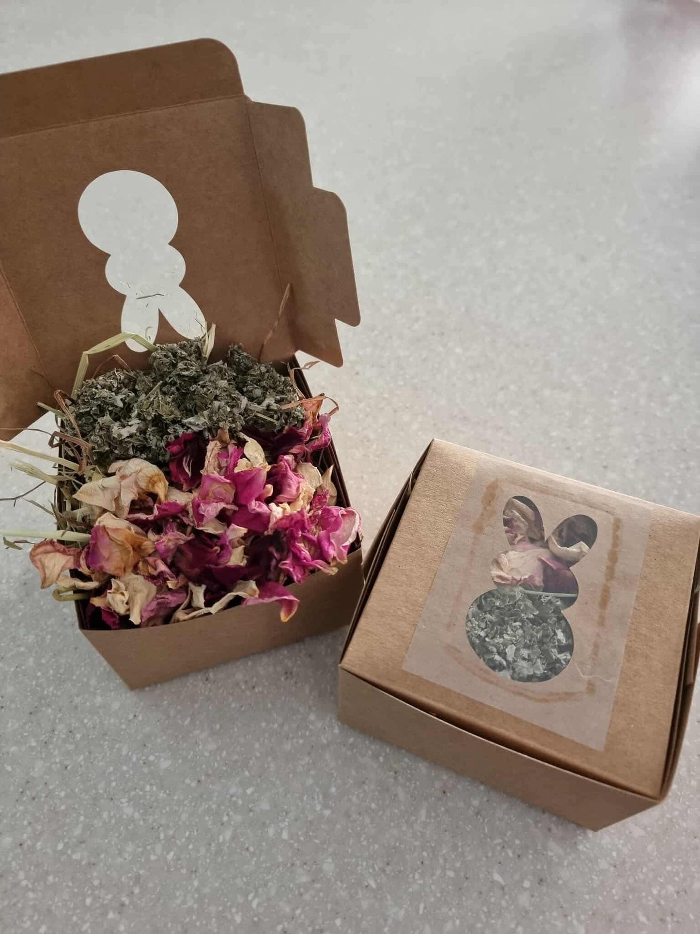 Bunny box - raspberry and rose