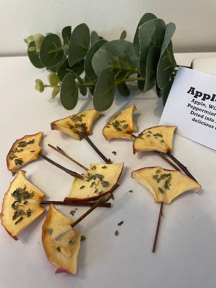 Apple Pops with Peppermint Sprinkles