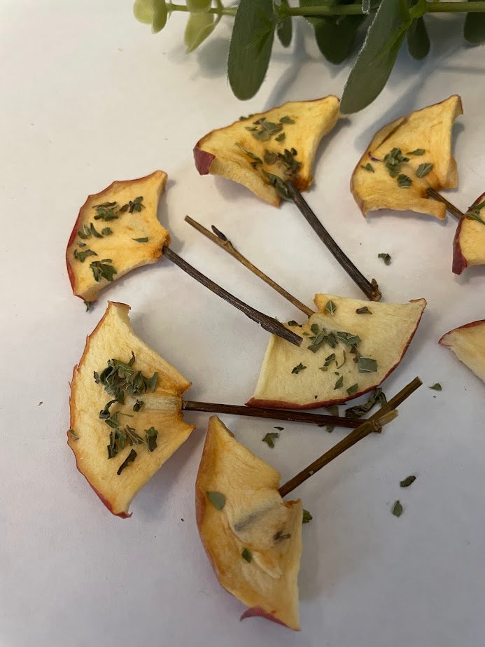 Apple Pops with Peppermint Sprinkles