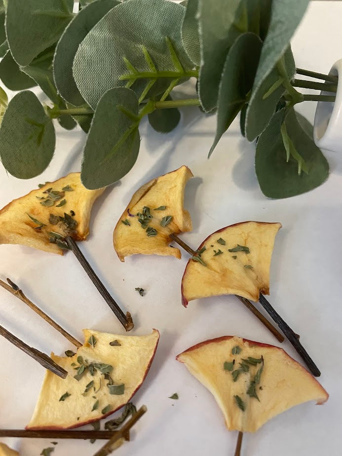 Apple Pops with Peppermint Sprinkles