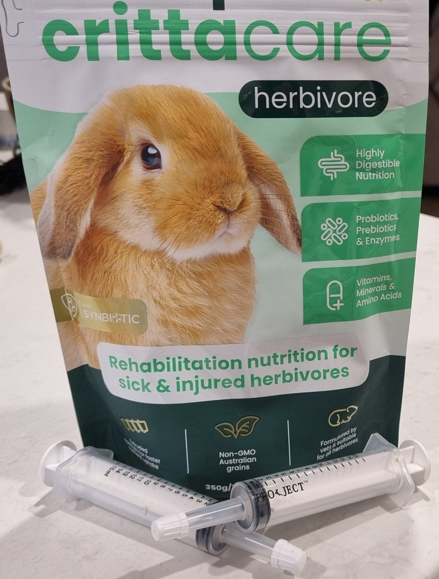 Vetafarm Critta Care 350 gram (15ml feeding syringes sold separately)