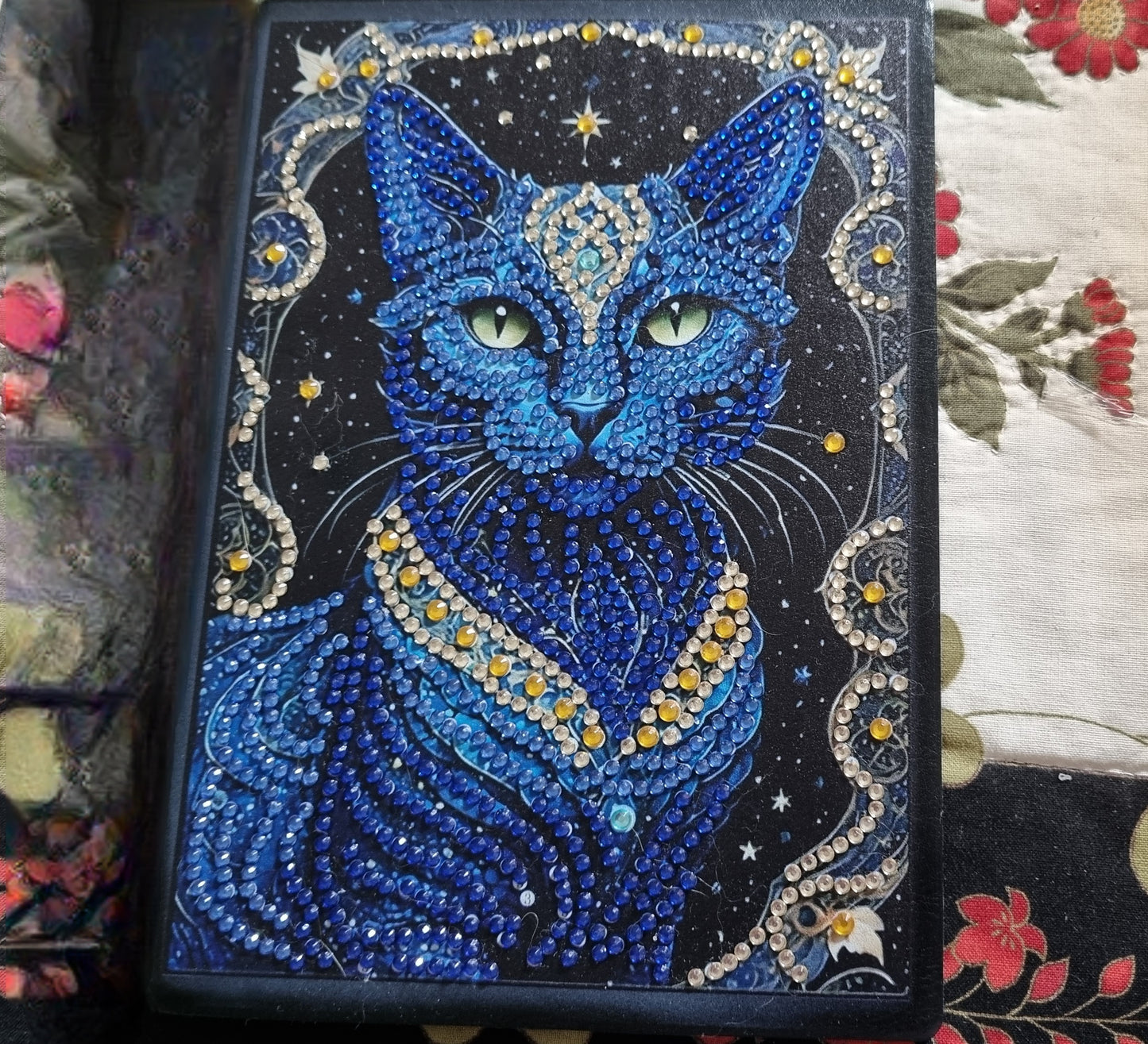 Beaded cover journal 20 x 14 cm (cat)