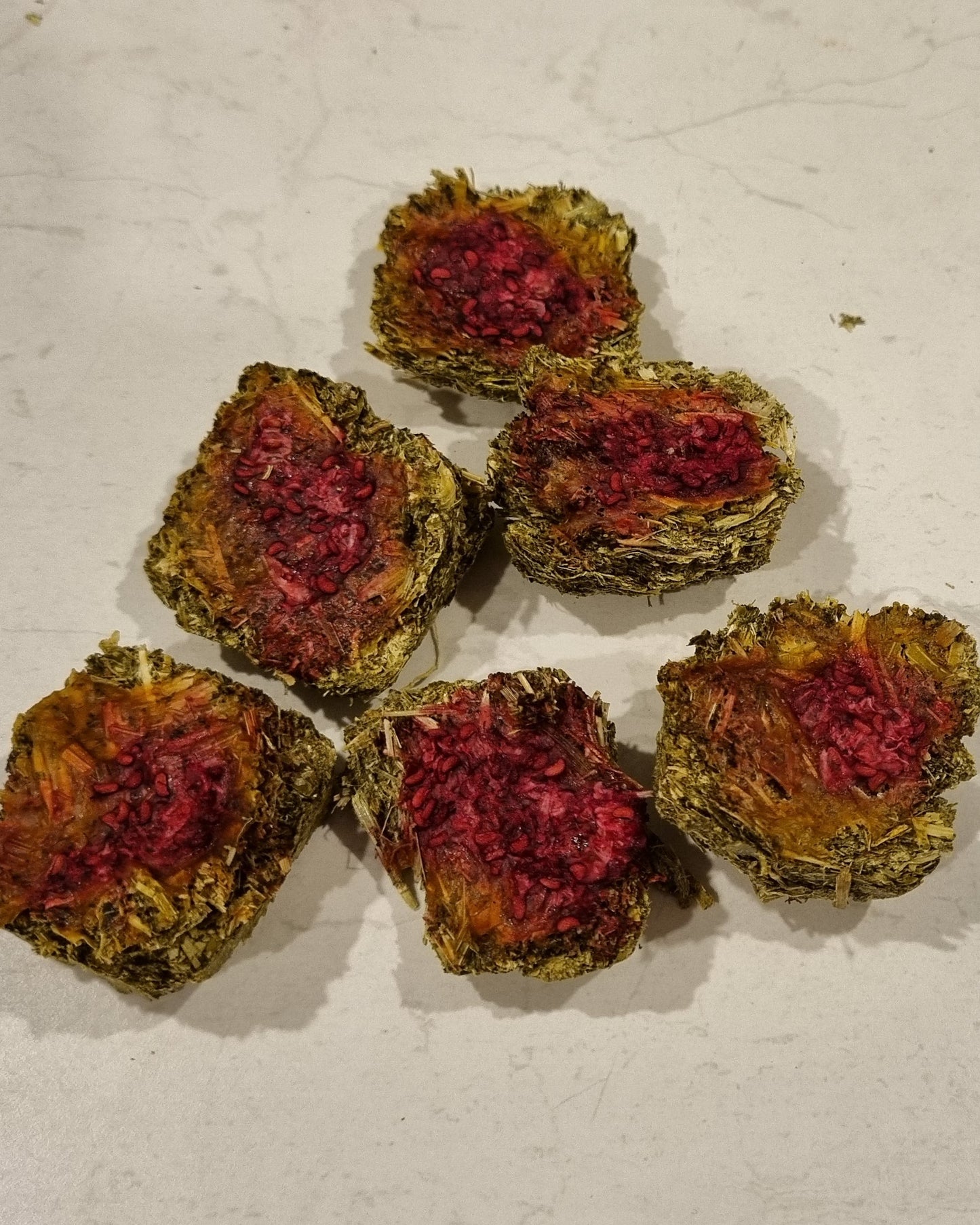 Teff Hay Binky Bombs - Apple and Raspberry