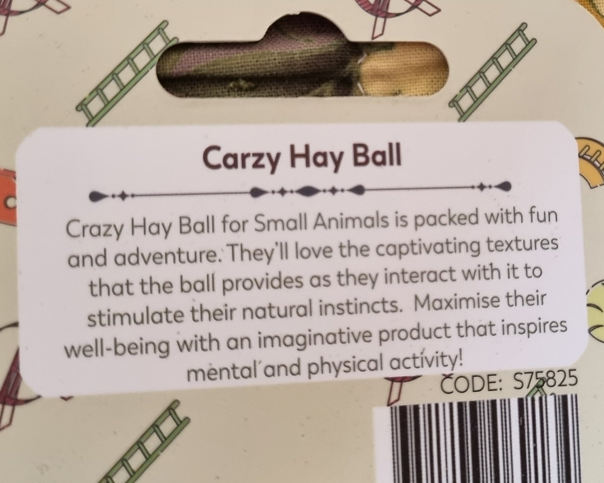 Nature Island Chew & Play Timothy Hay Ball