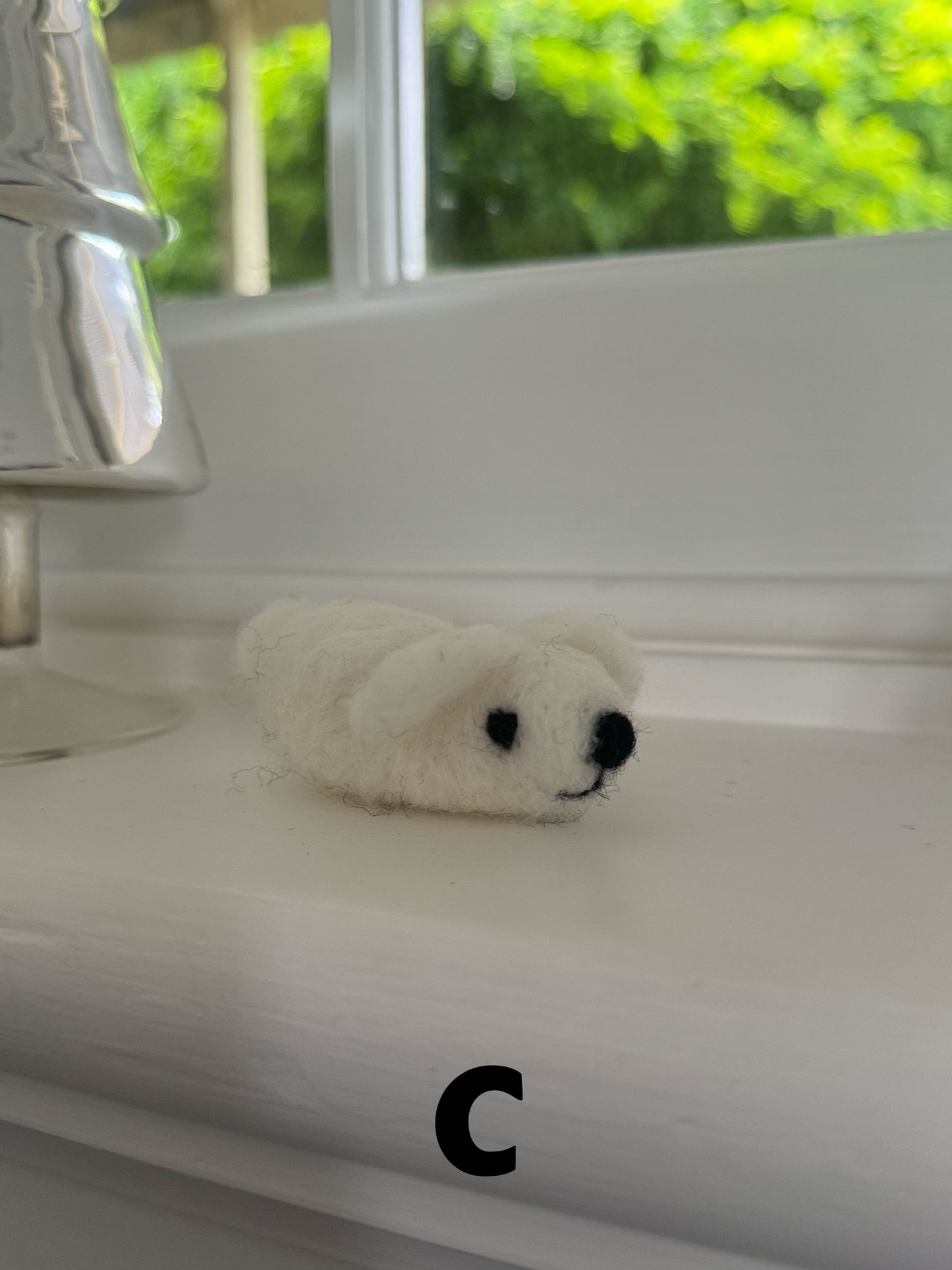 Mini felted bunny