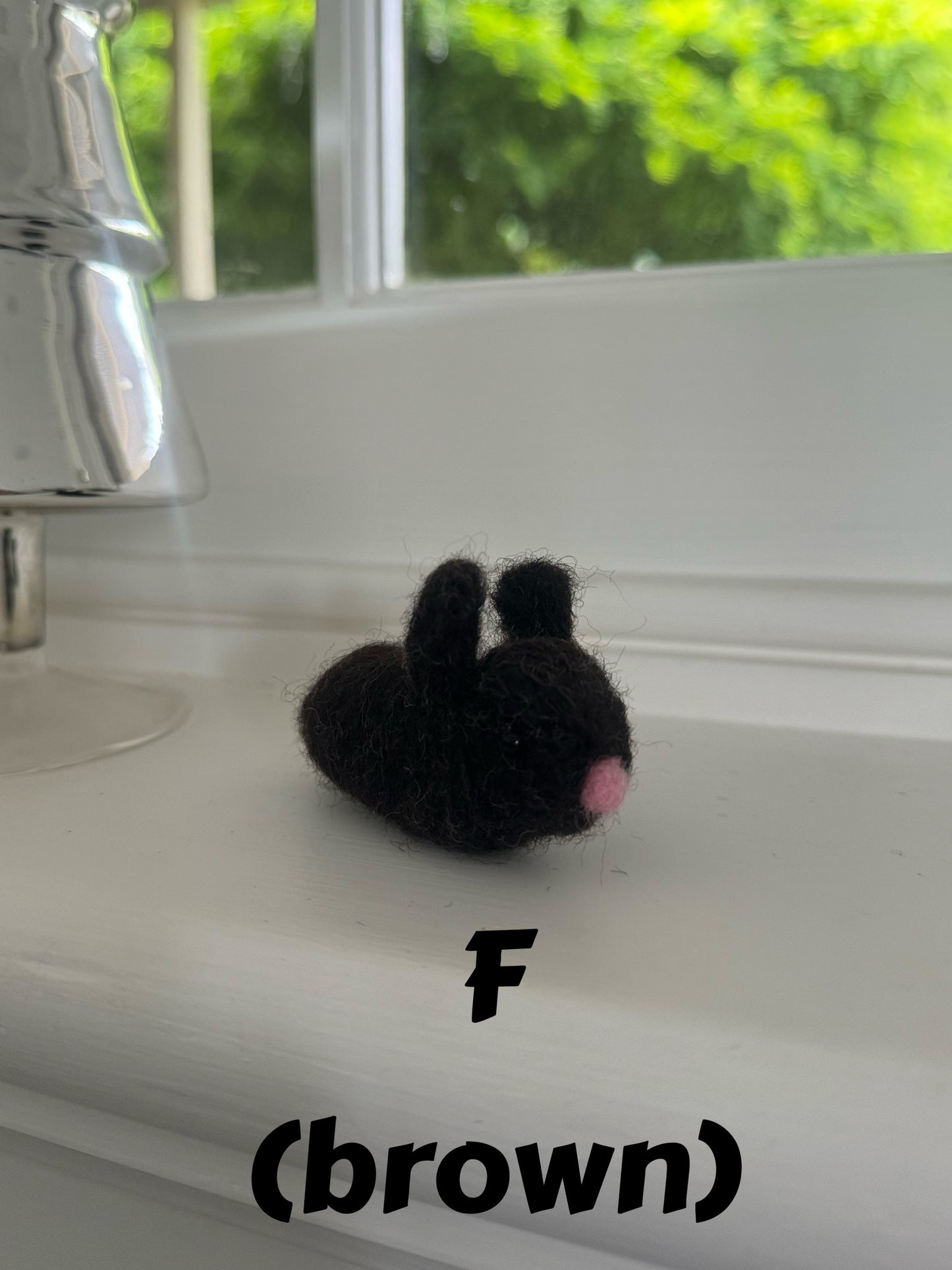 Mini felted bunny