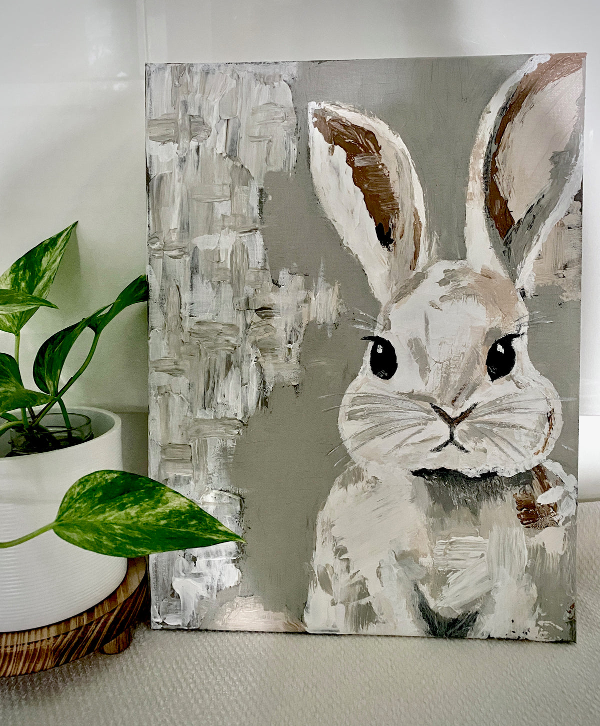 LUCKY NUMBER GAME - beautiful bunny painting
