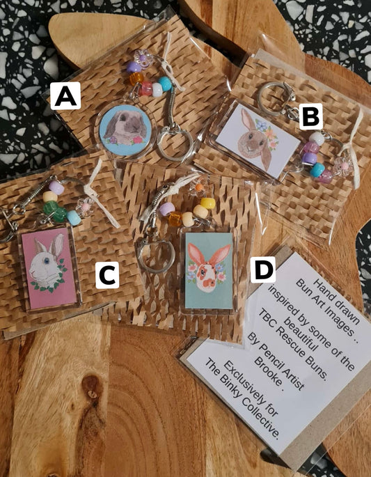 Hand drawn keyring