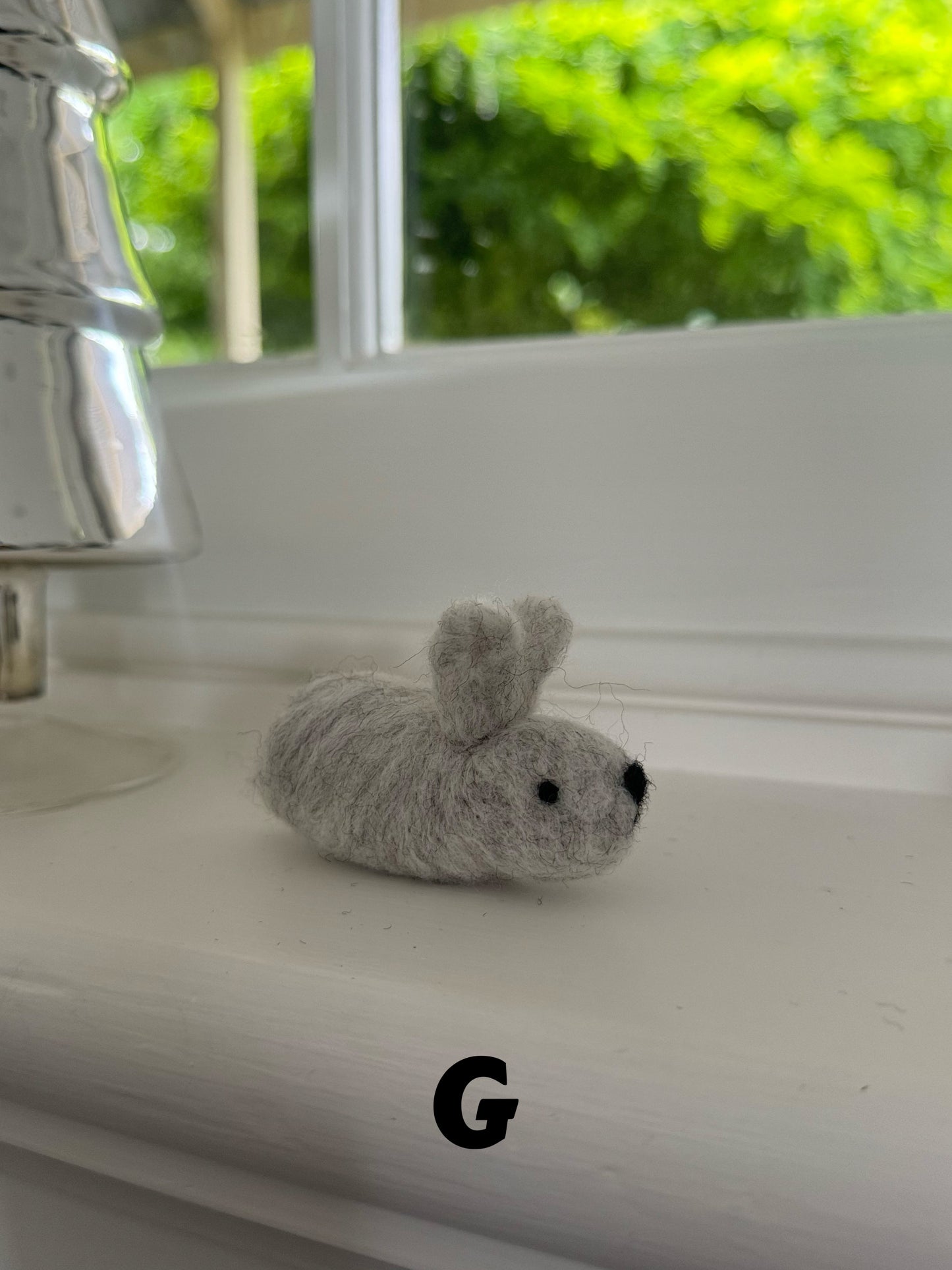 Mini felted bunny