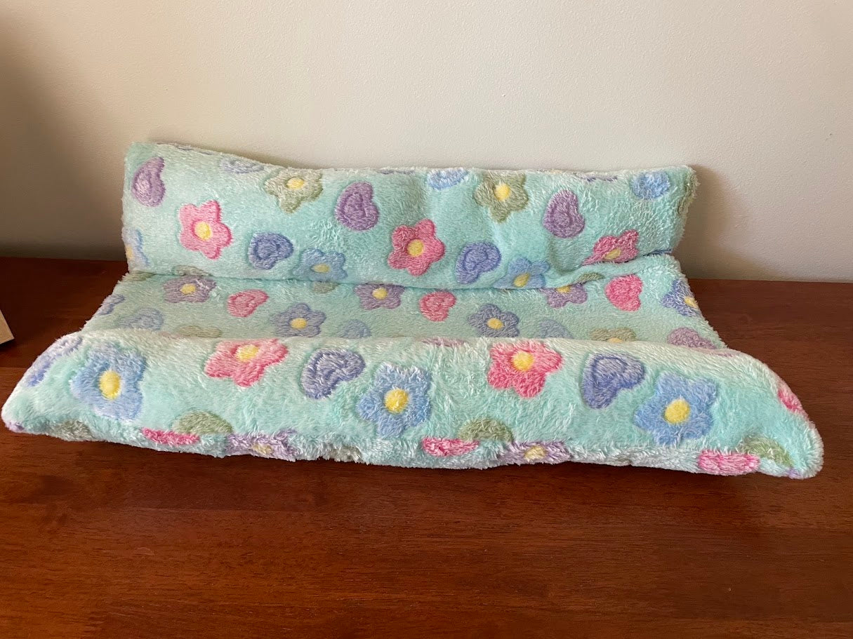 Plush Bunny Bed  Blue Floral Large