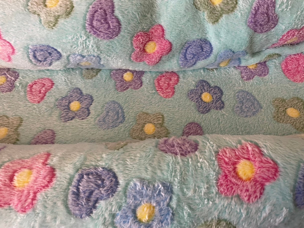 Plush Bunny Bed  Blue Floral Large