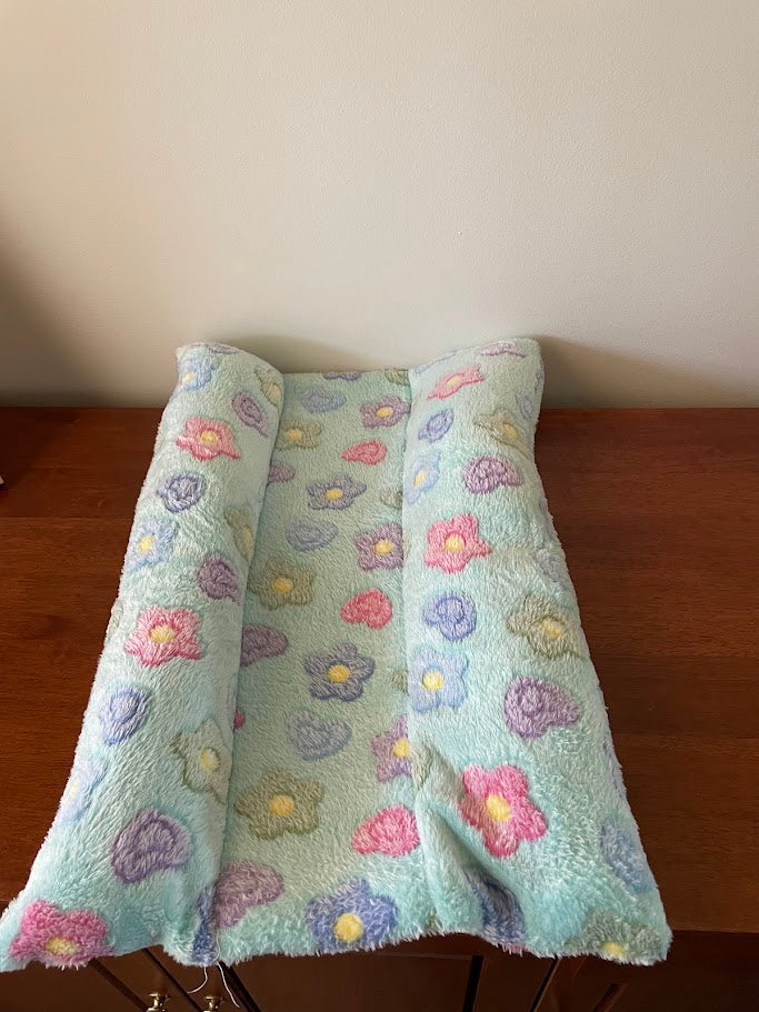 Plush Bunny Bed  Blue Floral Large
