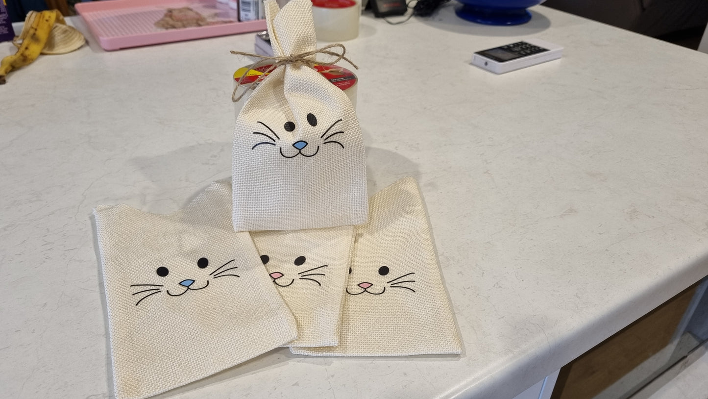 Bunny gift bags - Pink nose
