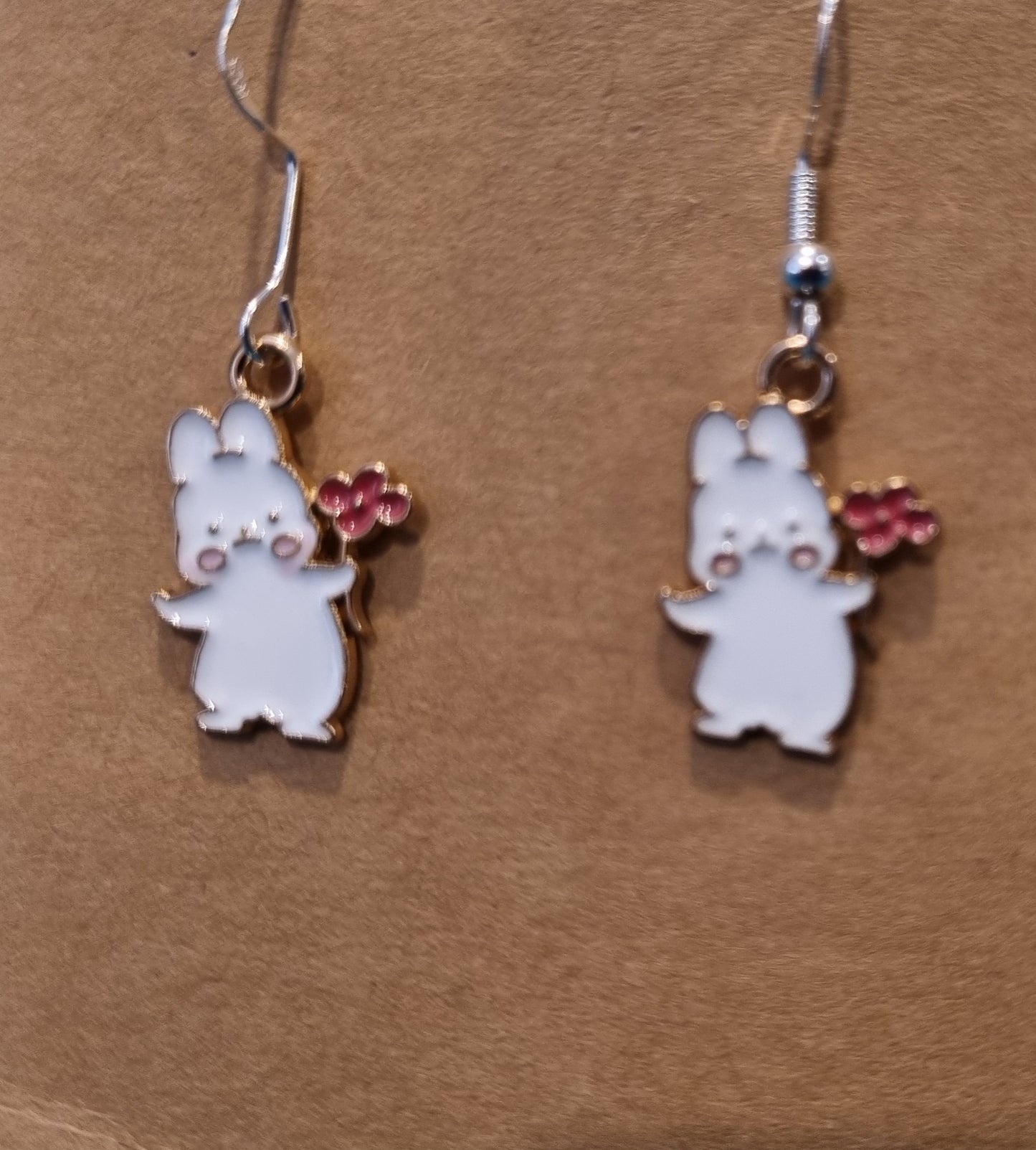 Earrings - Bunny with Bouquet