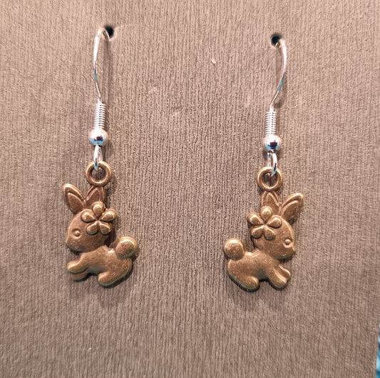 Earrings - little Brown bunny