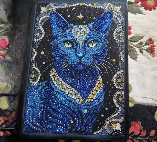 Beaded cover journal 20 x 14 cm (cat)