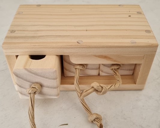 Boredom Buster! 3 drawer puzzle toy.