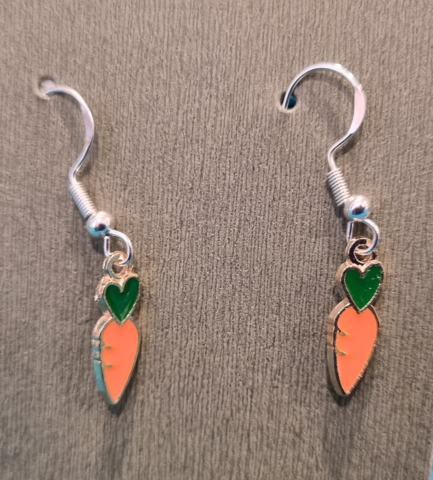 Earrings, Carrot design.