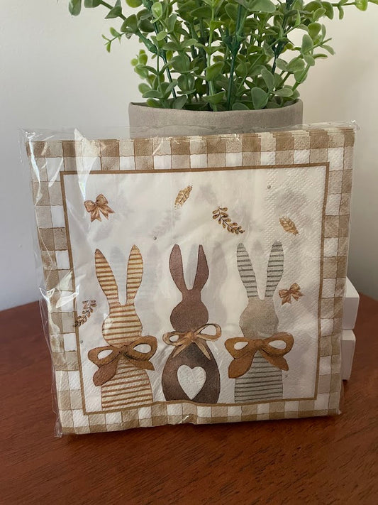 Bunny Serviettes Pkt 20